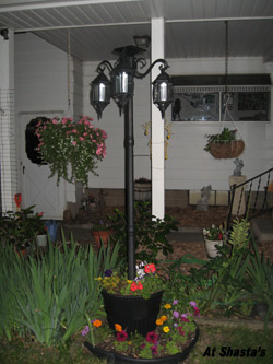Unique Expressions-Solar Lamp Post and Planter
